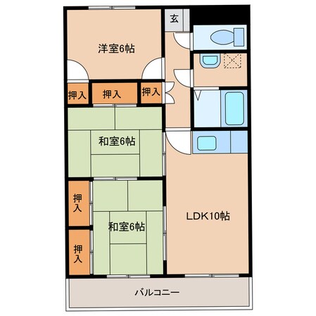 メゾンナカニシの物件間取画像